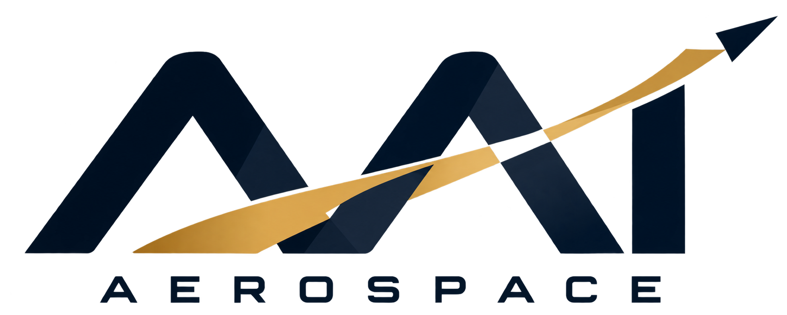 AAI Aerospace navy and gold logo